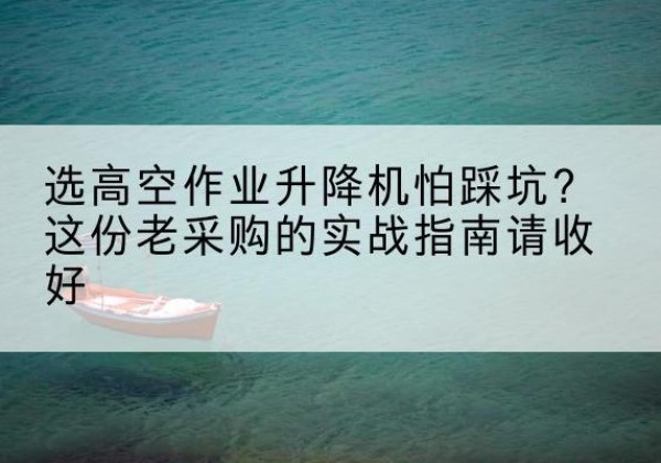 金州高空作业升降机厂家推荐-选高空作业升降机怕踩坑？这份老采购的实战指南请收好